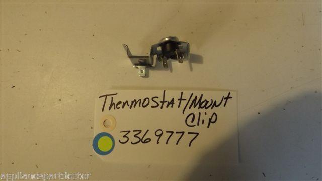 KENMORE Dishwasher 3369777 thermostat with mount clip USED PART KENMORE Dishwasher 3369777 thermostat with mount clip USED PART